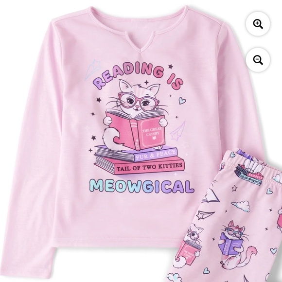 The Children’s Place Girls Critter Print Pajama Set Size XL (14) NWT - Picture 2 of 7
